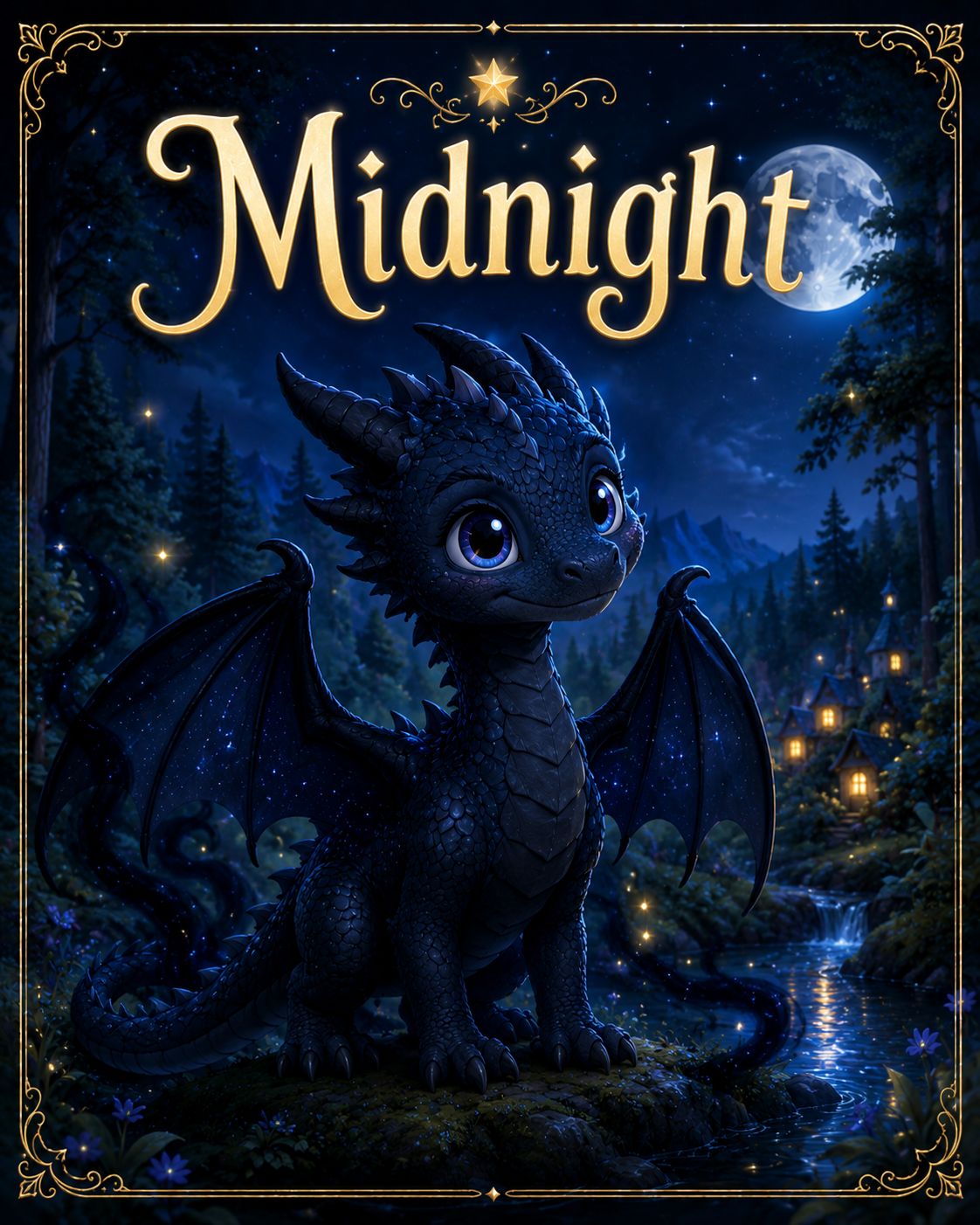 Midnight, the mysterious shadow dragon