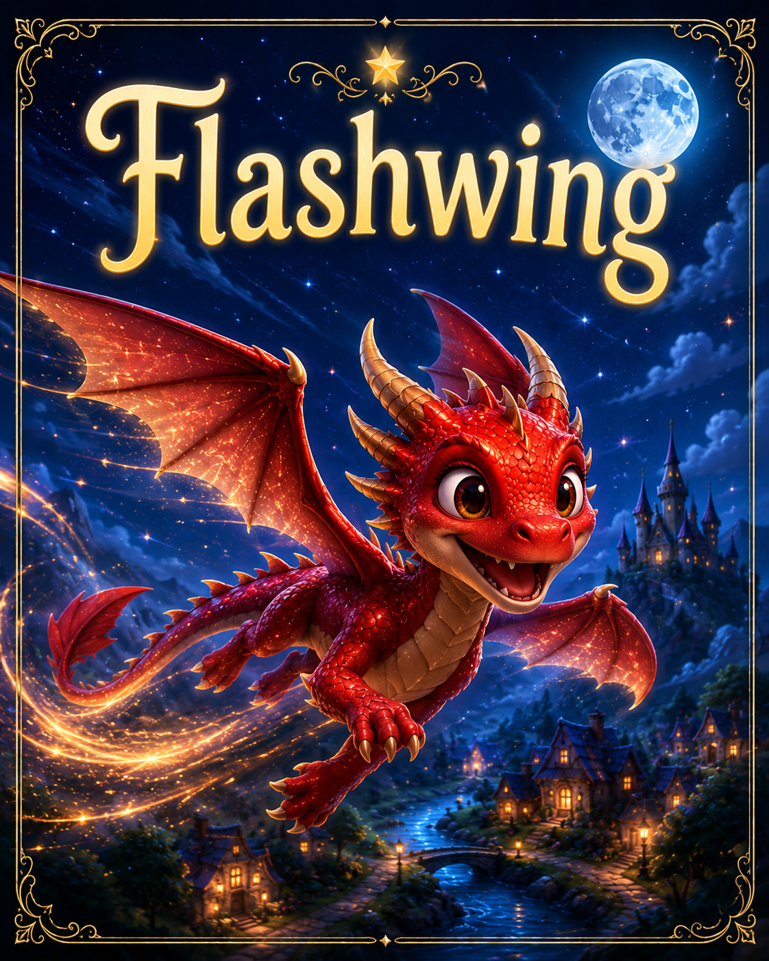 Flashwing, Moonbeam's adventurous dragon friend