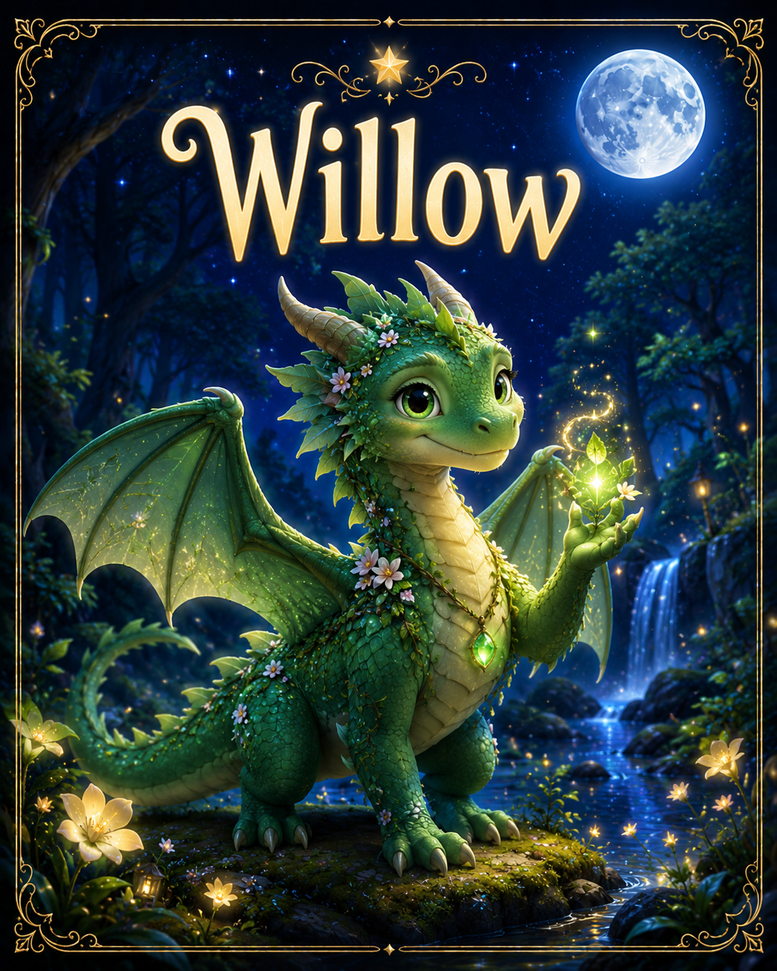 Willow, the gentle mystical dragon healer